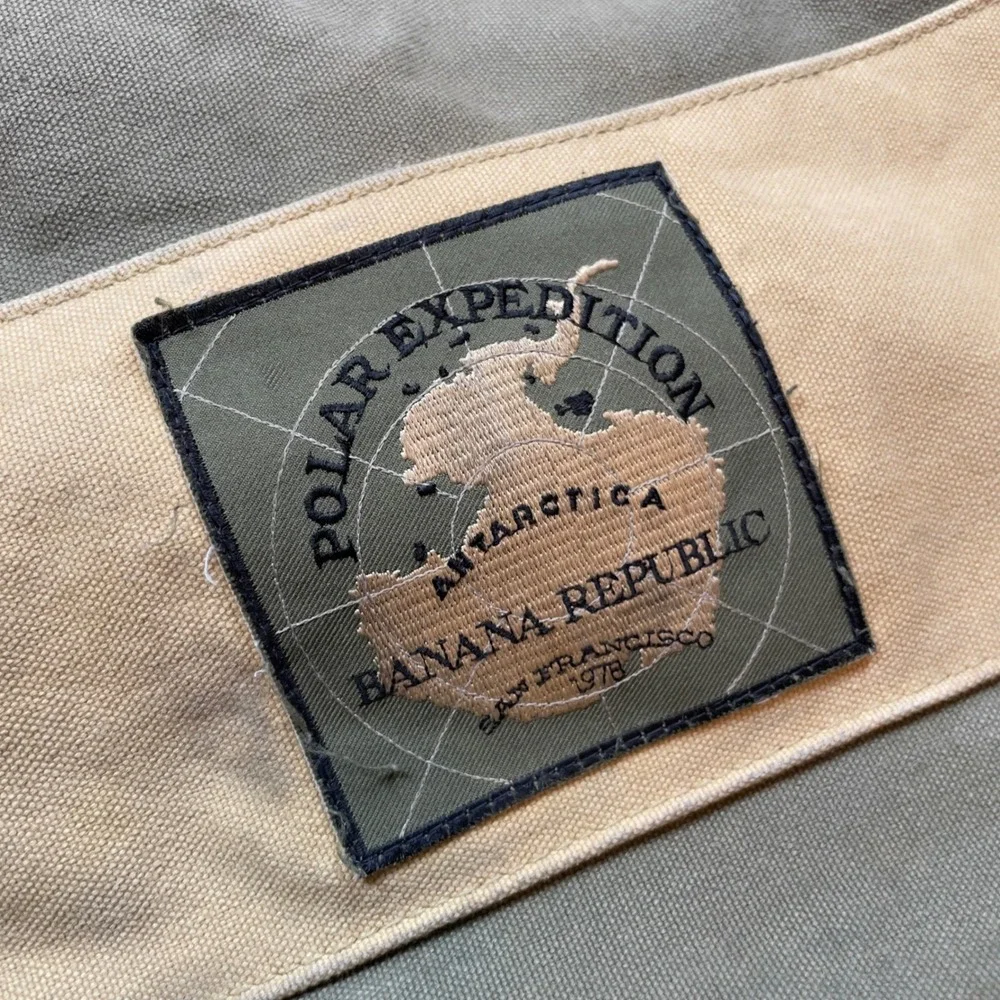 VTG‎ 70s 80s Banana Republic Canvas Duffle Bag Polar Expedition Antarctica Olive